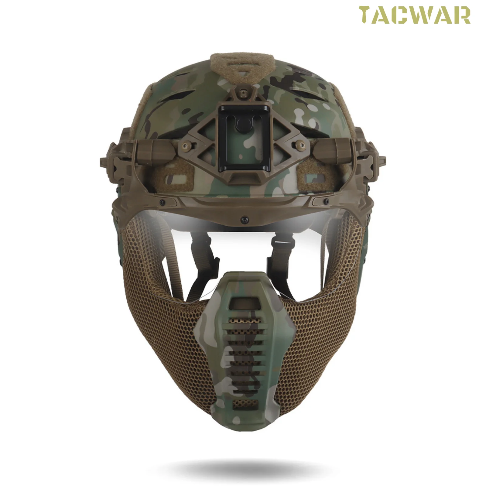 Wendy 3,0 casco táctico de protección completa con gafas abatibles máscara de cubierta de oreja para caza Airsoft Paintball CS entrenamiento de juegos