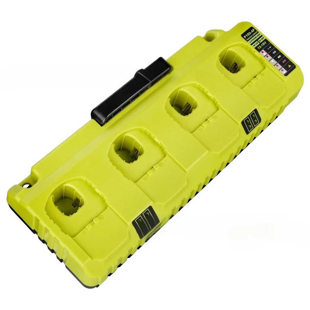 Cargador de repuesto de 4 puertos para Ryobi NiCD NiMH Li-ion12V 14,4 V 18V batería P107 P108 P108 ONE + P110 carga rápida con USB Dual - imagen 4