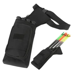 Bolsa para flechas, arreo de 4 tubos, bolsa de cintura para flechas, material de nailon, cinturón ajustable para tiro con arco, caza, tiro al blanco, tiro con arco.