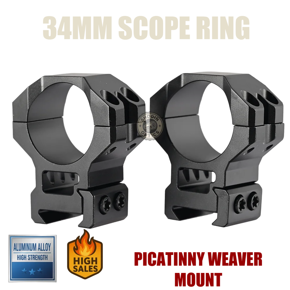 Shooin Optics Ultra-Precision 34mm Tube Ring 20mm Rail Mount - imagen 4
