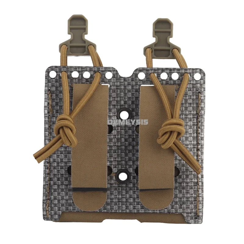 Bolsas dobles para revistas de 9MM, pistolas tácticas, bolsa para munición Mag, bolsas para linterna Molle, soporte para antorcha, bolsa portacuchillas de caza - imagen 3