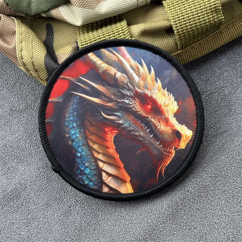 Parche táctico Loong, brazalete impreso, insignia de moral, parches de bucle de gancho, pegatinas para mochila para ropa - imagen 4