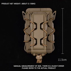 Bolsa táctica MOLLE para revistas con liberación rápida 9mm/5,56