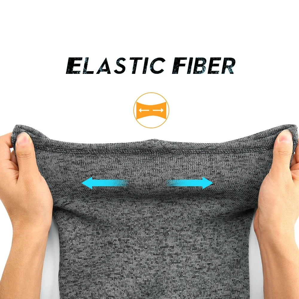 Calentador de cuello para clima frío, polaina de lana para invierno, cubierta facial para ciclismo, correr, senderismo, esquí, media máscara térmica, bufanda, Bandana para hombres y mujeres - imagen 5