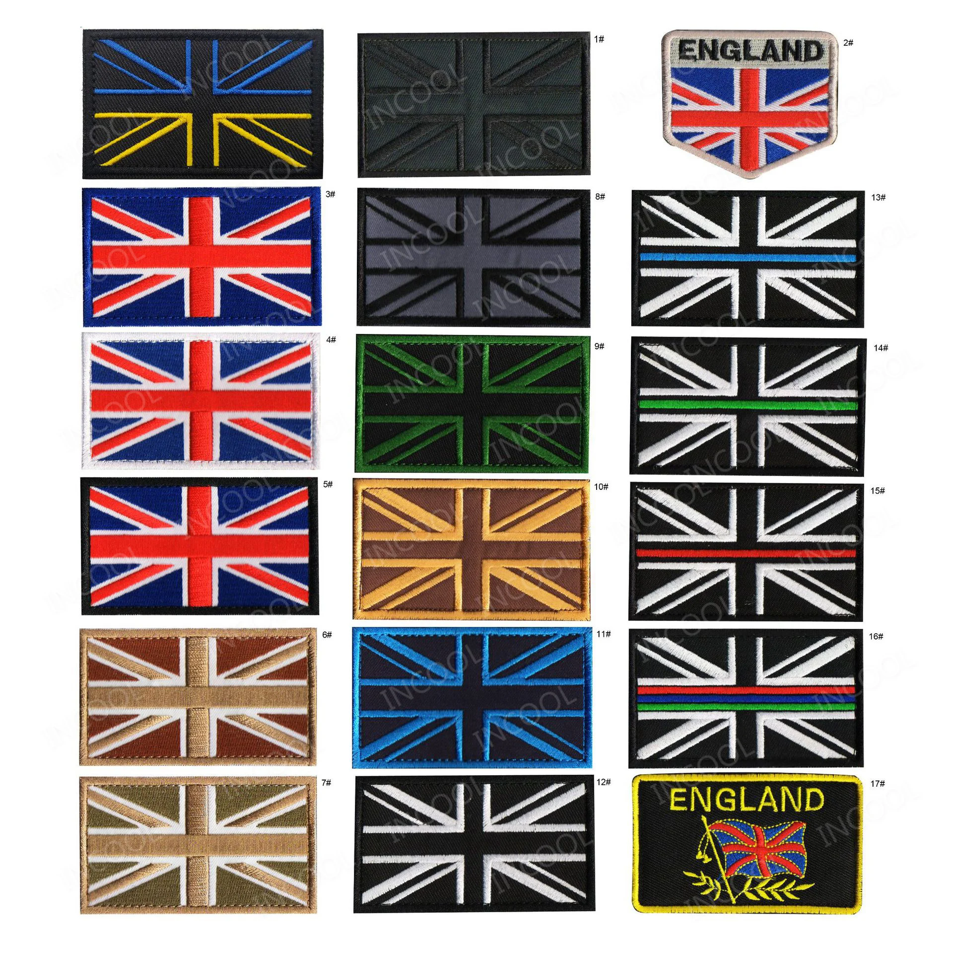 Bandera bordada del Reino Unido, gran Bretaña, Inglaterra británica, Escocia, parches reflectantes, brazalete táctico de PVC, insignia con apliques - imagen 3
