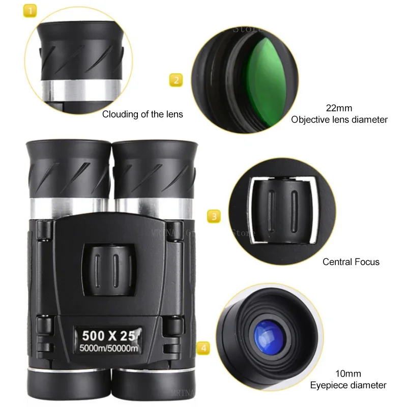 Binoculares potentes profesionales de 50000m, telescopio de largo alcance HD, binoculares portátiles para exteriores con poca luz y gran aumento - imagen 5