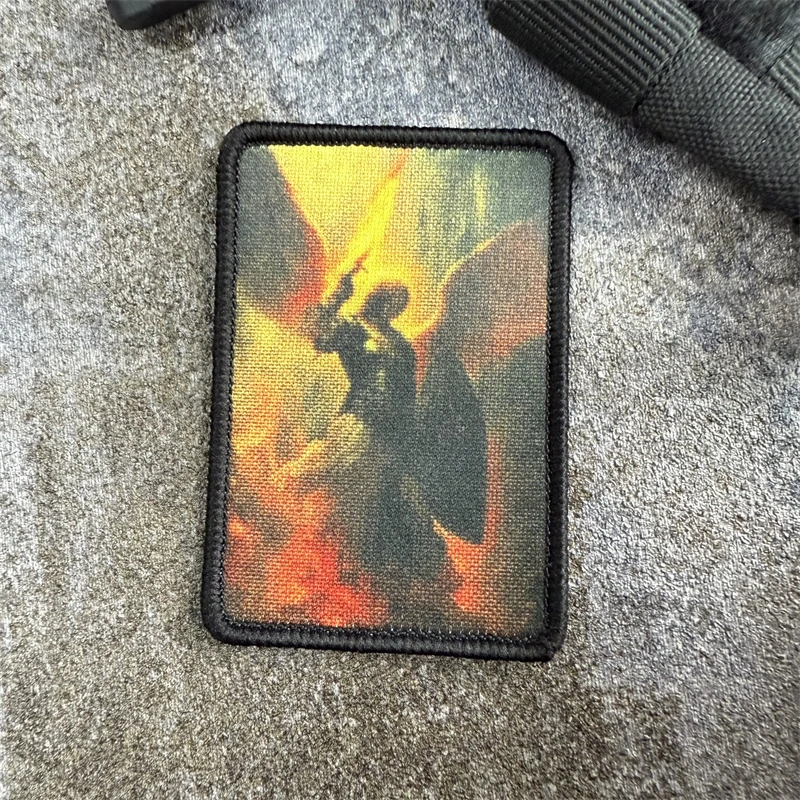 Parche con insignia de moral de Arcángel Michael, brazalete táctico con gancho y bucle, mochila militar, accesorios para sombrero, pegatinas - imagen 4