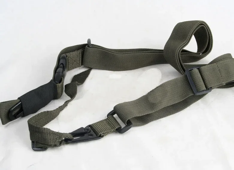 Cinturón de caza Airsoft de 3 puntos, equipo elástico táctico de caza, correa de eslinga de pistola, correa de supervivencia para acampar al aire libre, Correa multifuncional - imagen 5