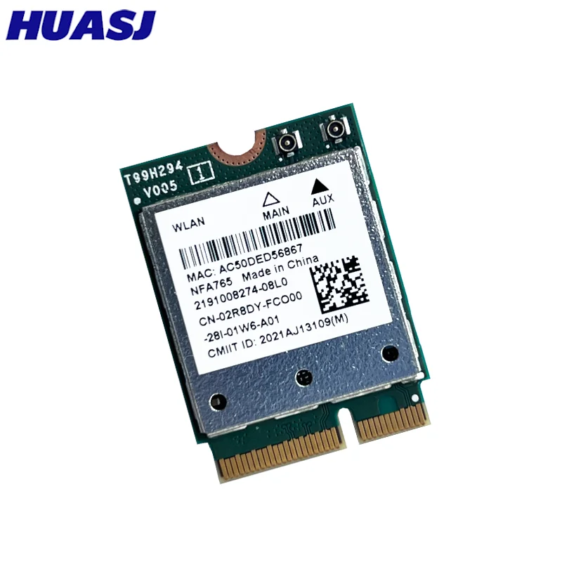 QCNFA765 M2 Llave E Wi-Fi 6 BT 5.2 M. Módulo NGFF Wifi NFA765A 802.11ac/Ax 2.4G/5G/6G 2400Mbps NFA765 WiFi6 - imagen 5