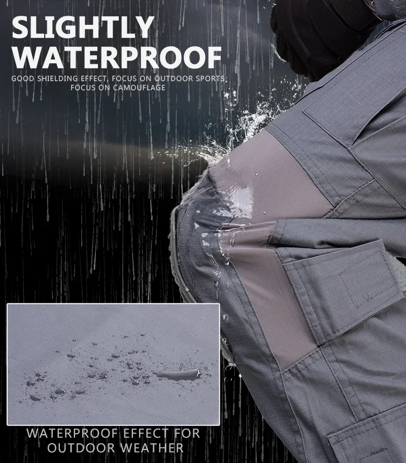 Nuevos pantalones tácticos al aire libre, ropa para hombre, pantalones de combate G3 + rodilleras, pantalones Airsoft, ropa de caza verde, elasticidad superior - imagen 4