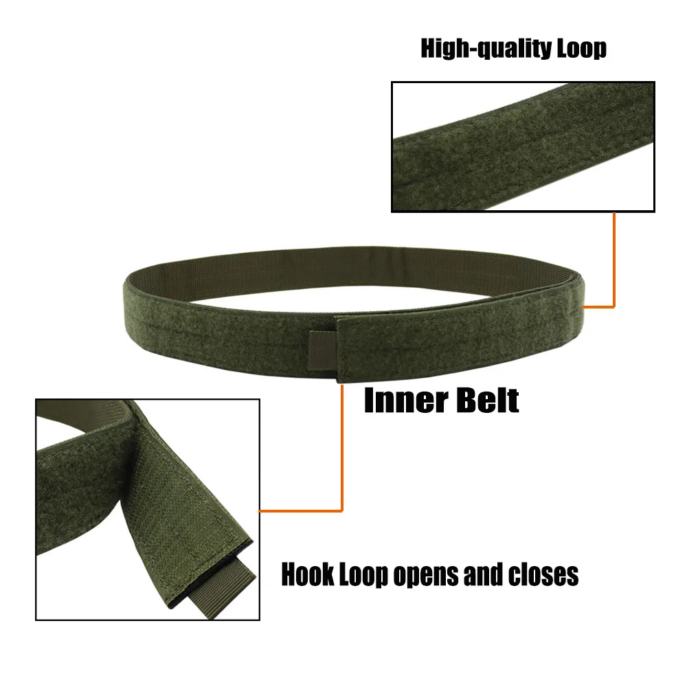 Cinturón de combate táctico cinturón de liberación rápida caza Airsoft deporte cinturón para hombre cinturón duradero con hebilla de Metal para exteriores - imagen 4