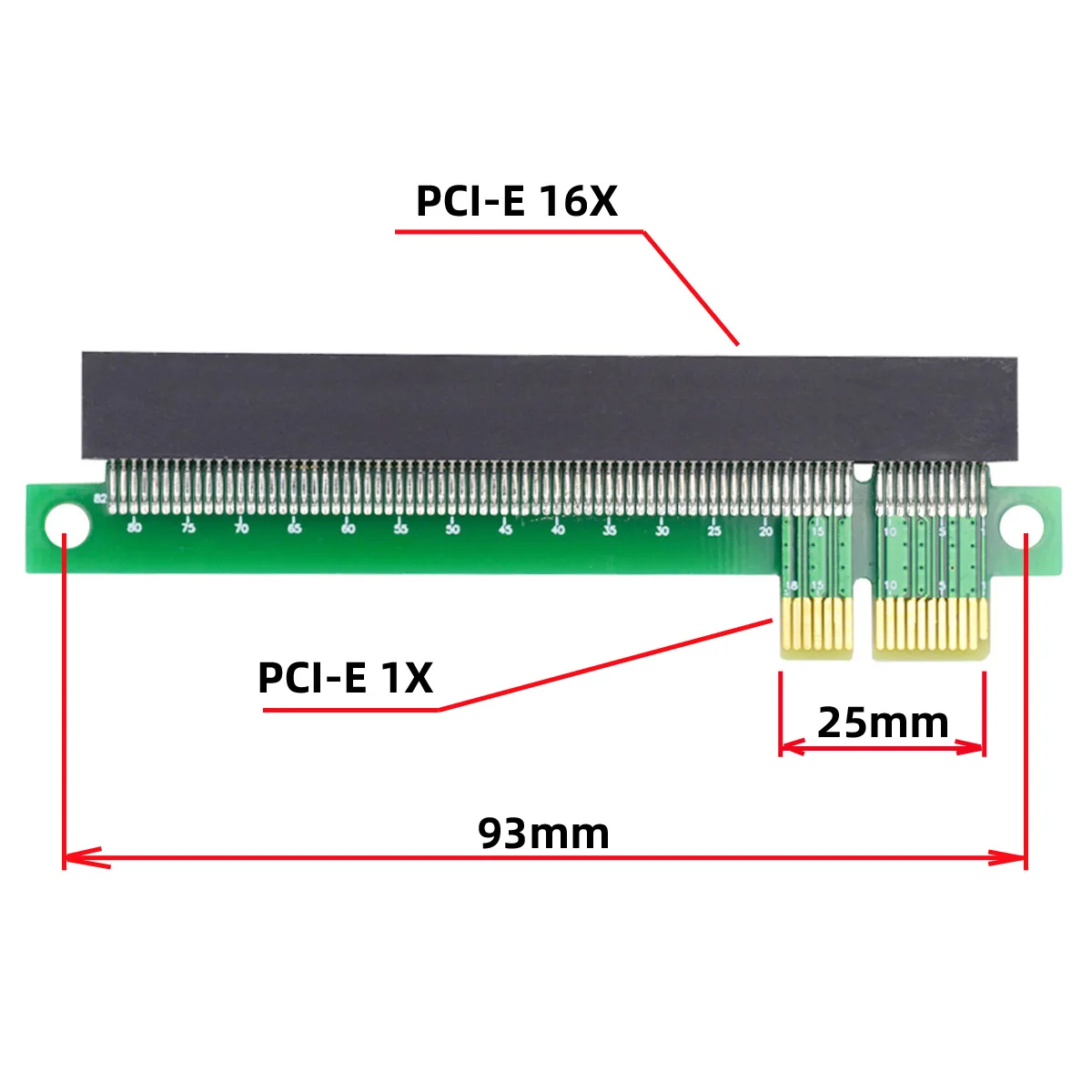 PCI-E Express 1x a 16x extensor convertidor Riser adaptador de tarjeta macho a hembra extensión para tarjeta gráfica - imagen 4