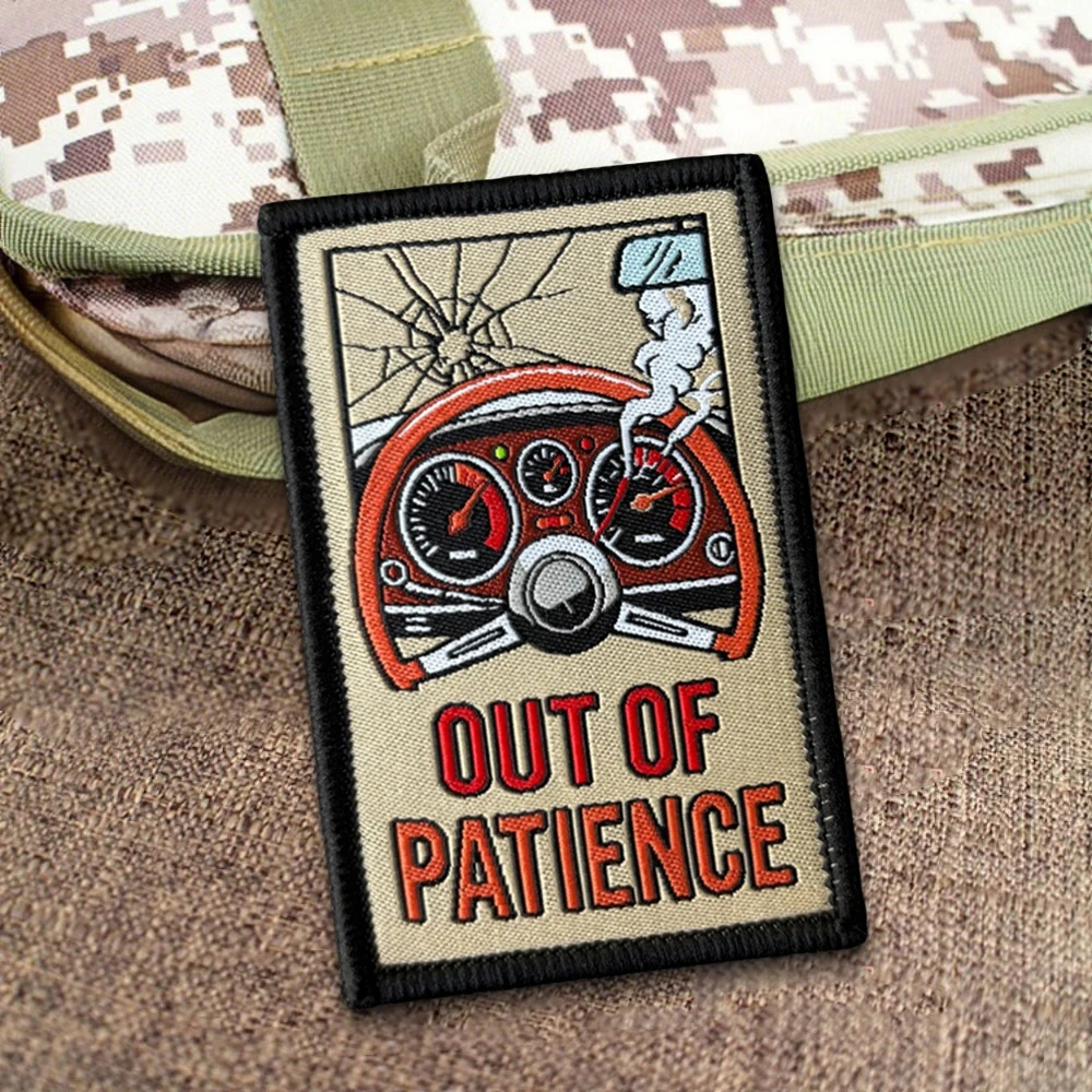 Parche de moral Out of Patience – Emblema táctico con velcro para airsoft - imagen 5