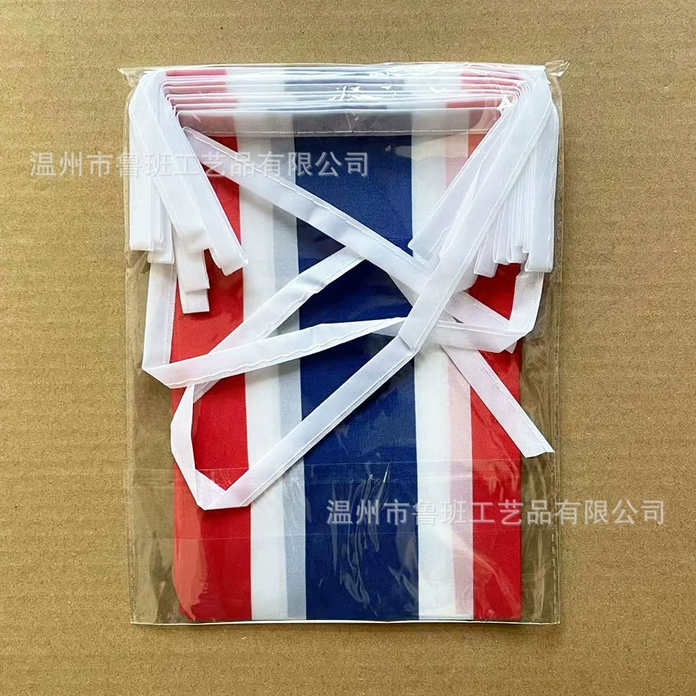 Banderines de Tailandia con bandera de cielo, 14x21cm, 20 unids/lote, banderas de hilo de Tailandia, banderín para decoración de fiesta y Festival - imagen 3