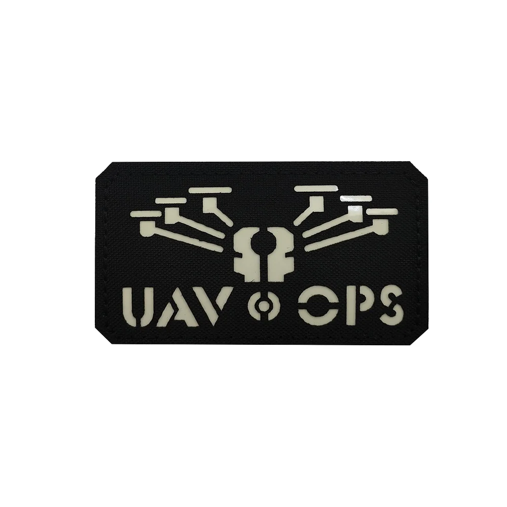 UAV OPS citas luminosas reflectantes diversión táctica Velcro moral Meme parche insignia bordado gancho bucle sujetador para mochila Molle
