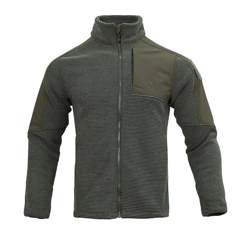 Emersongear-Chaqueta de lana de gamuza táctica con etiqueta azul, cortavientos transpirable, abrigo cálido para deportes al aire libre, caza, senderismo, campamento de viaje - imagen 3