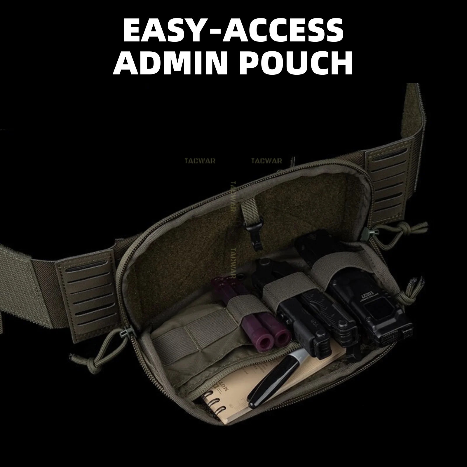K-Z Bolsa Triple MOLLE para Cargadores - Portador de Placa Secundaria - imagen 5
