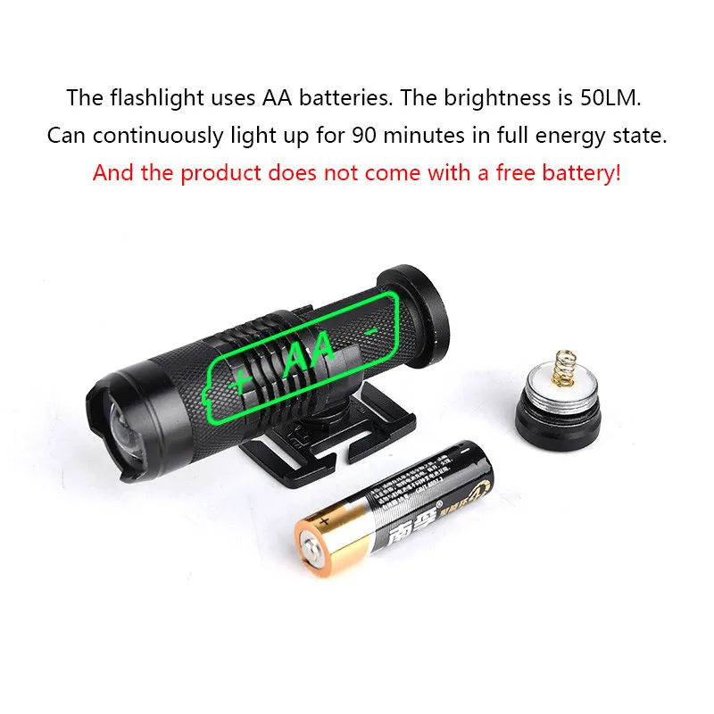 WADSN Chaleco de mochila táctica, sistema Molle, linterna de hombro, iluminación exterior, Flash de alto brillo, montañismo giratorio - imagen 3