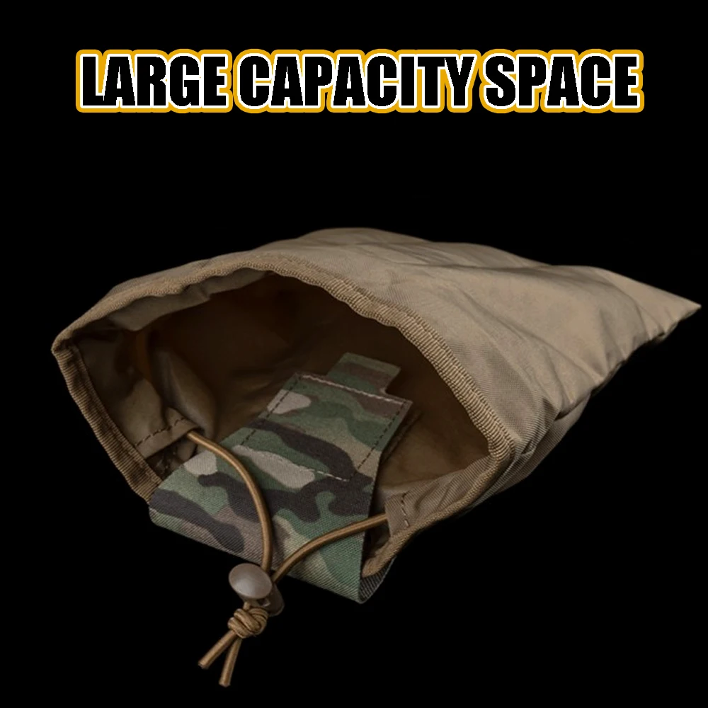 Bolsa de basura táctica Molle, bolsa de reciclaje de desplegado rápido, bolsa de reciclaje de revistas plegable enrollable para cinturón táctico, chaleco, mochila - imagen 4