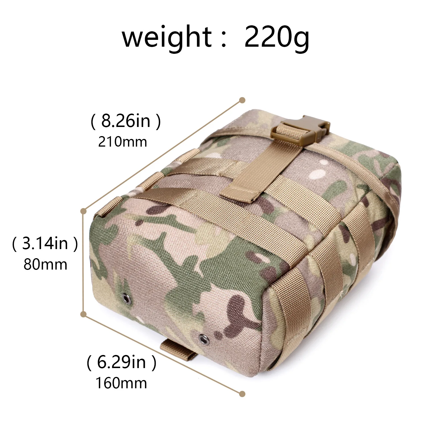 Bolsa militar Molle para almacenamiento, bolso de hombro táctico, Binocular, telescopio, supervivencia, senderismo al aire libre, botella de agua, novedad - imagen 2