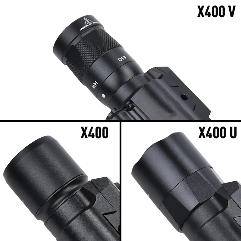 WADSN serie X400 linterna láser colgante luz LED estroboscópica para arma de exploración táctica Airsoft pistola de pistola de caza luz X400V X400U - imagen 3