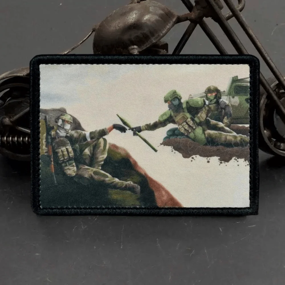 Parche táctico Shoot Rifleman, parches de gancho y bucle impresos, insignia de moral militar, apliques, brazalete, pegatinas para mochila - imagen 4