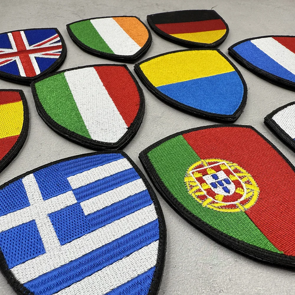 8,5*7 cm Peltate Europa Asia AméricaBrasil Nueva Zelanda Australia Bandera - imagen 2