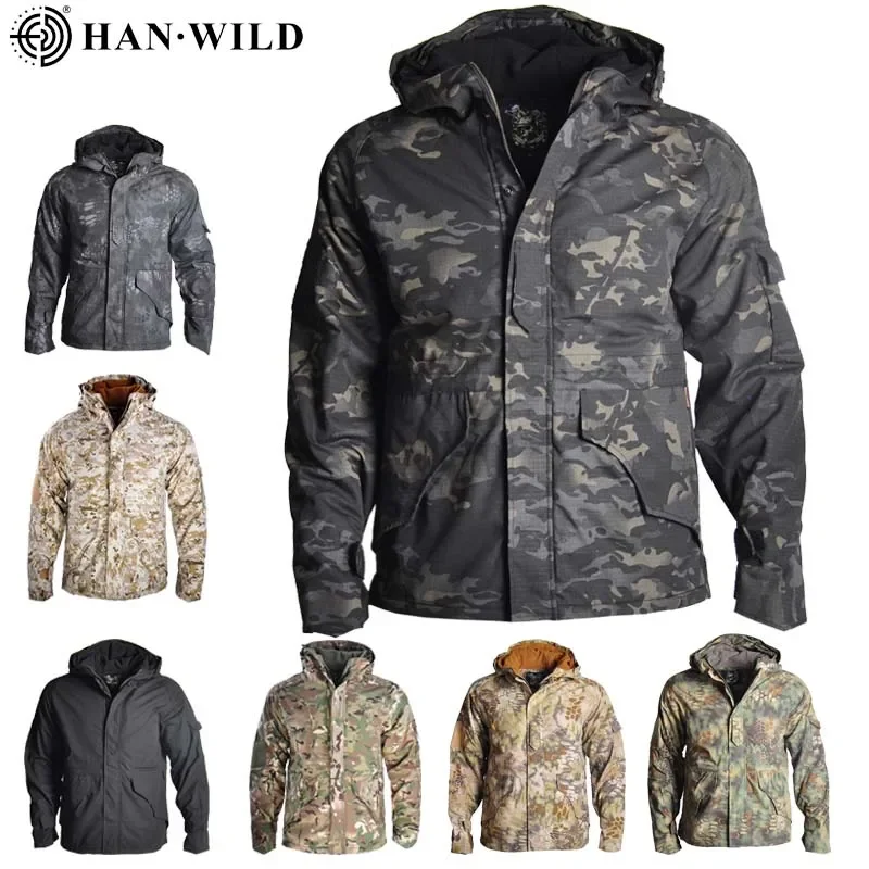 Chaqueta táctica chaquetas de senderismo G8 ropa de hombre impermeable cálido abrigos con capucha rompevientos ropa de caza de lana chaqueta de camuflaje
