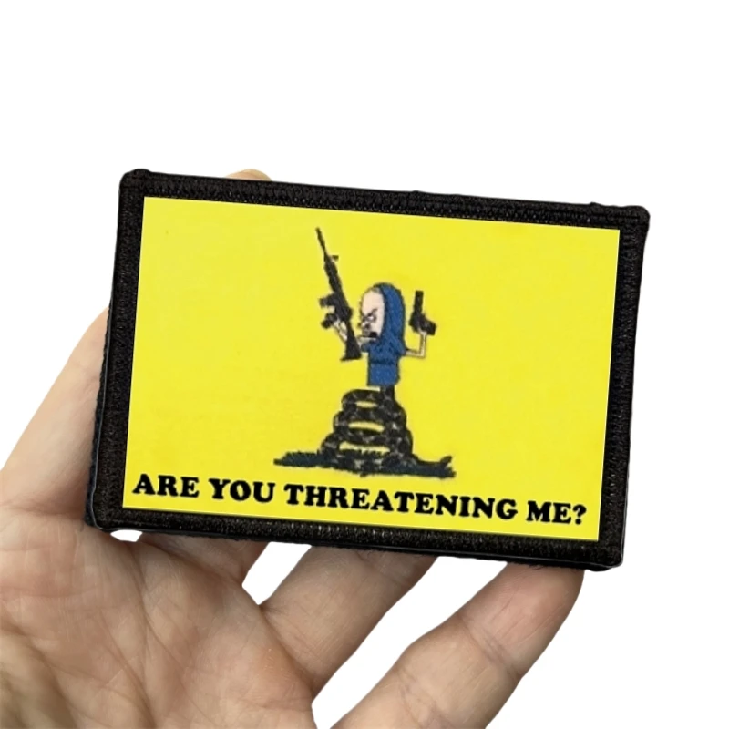 Parches de bandera de Are You Burling Me, insignia de moral táctica impresa, brazalete, mochila, pegatinas de gancho y bucle - imagen 2