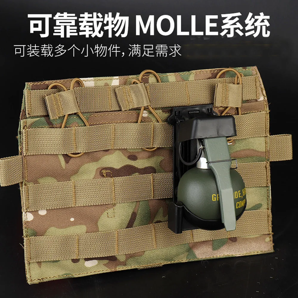 Placa frontal táctica desmontable, bolsa Triple para revistas, Panel MOLLE 5,56 M4 para chaleco AVS JPC, accesorios de caza de nailon - imagen 5