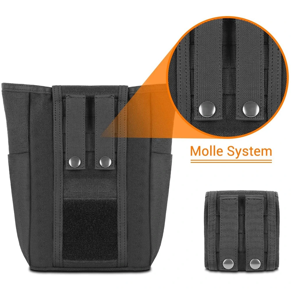 Bolsa de basura plegable, bolsa de recuperación táctica con cordón, para reciclaje de revistas, para caza, Airsoft, Rifle Mag - imagen 5