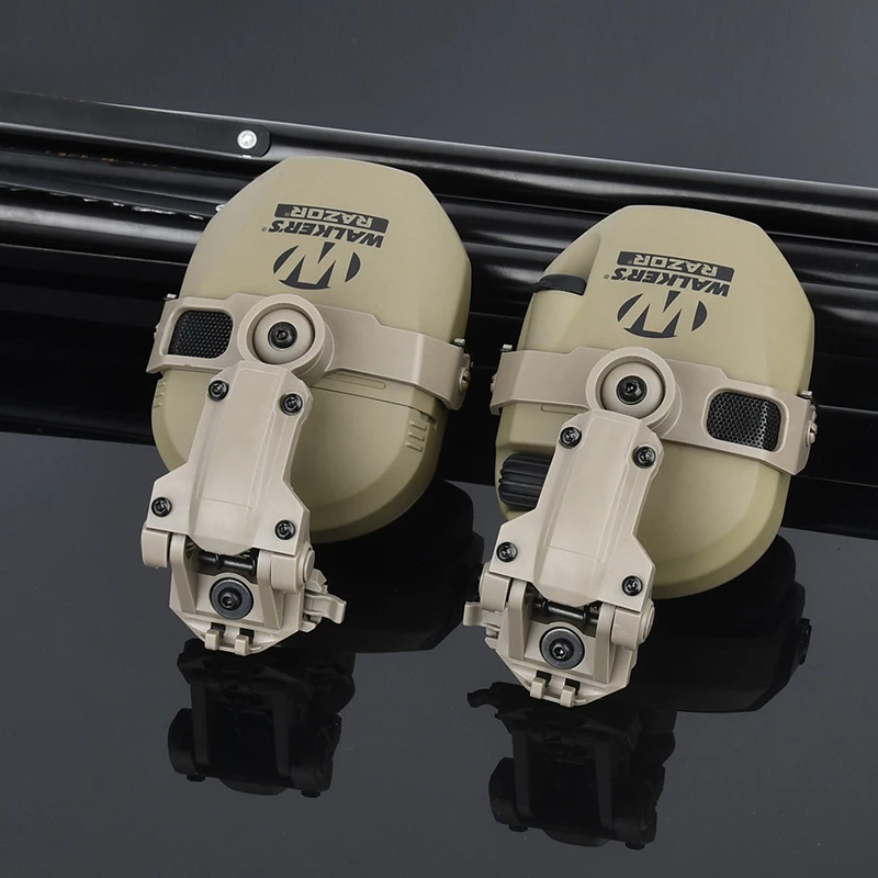 WADSN adaptador de montaje de casco de rotación táctica, soporte de auriculares para CWalker's Razor, lmpact, Auriculares deportivos, cascos FAST Wendy - imagen 2