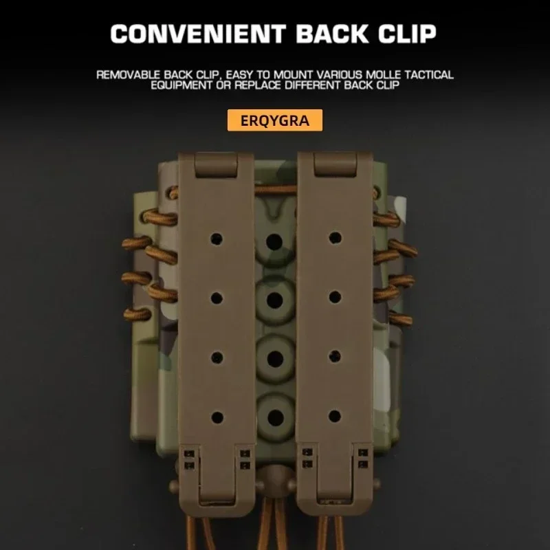 ERQYGRA táctico urbano 9mm M4 doble Mag Molle bolsa CS sistema de juego de guerra accesorios de Paintball riñonera caza al aire libre - imagen 4