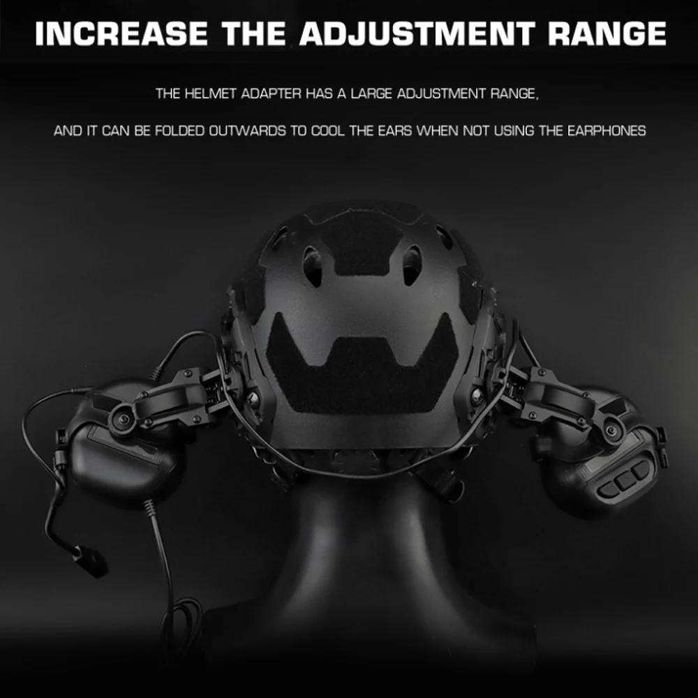 Auriculares tácticos militares plegables, auriculares de reducción de ruido, comunicación de disparo electrónico, protección auditiva de caza - imagen 4