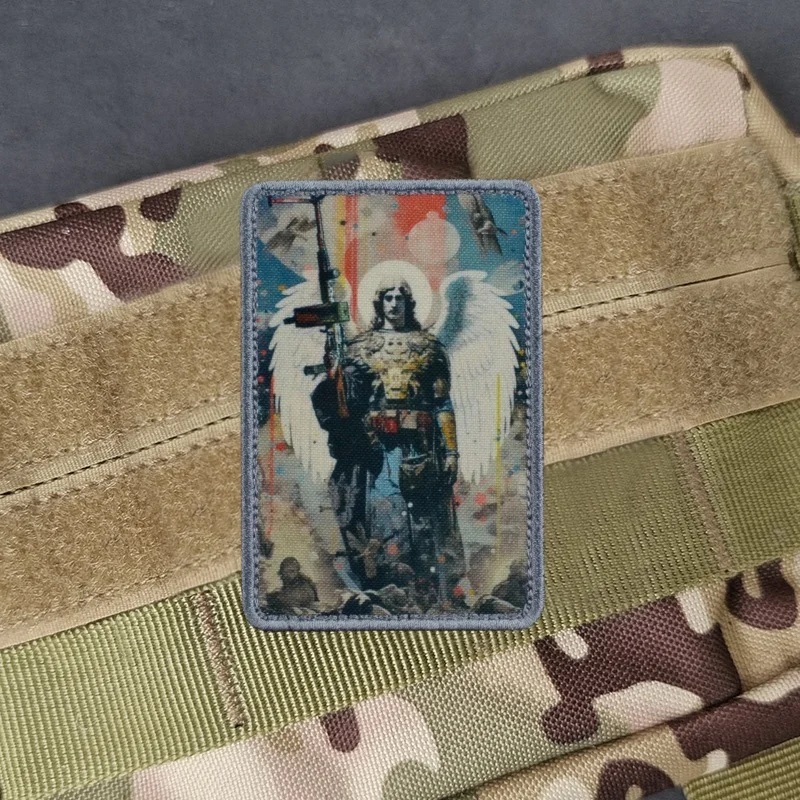 Parches de insignia de moral de Ángel "Guardian", mitragliadora, tácticas de Ángel, brazalete militar, gancho y bucle, mochila táctica, pegatinas para sombrero - imagen 2