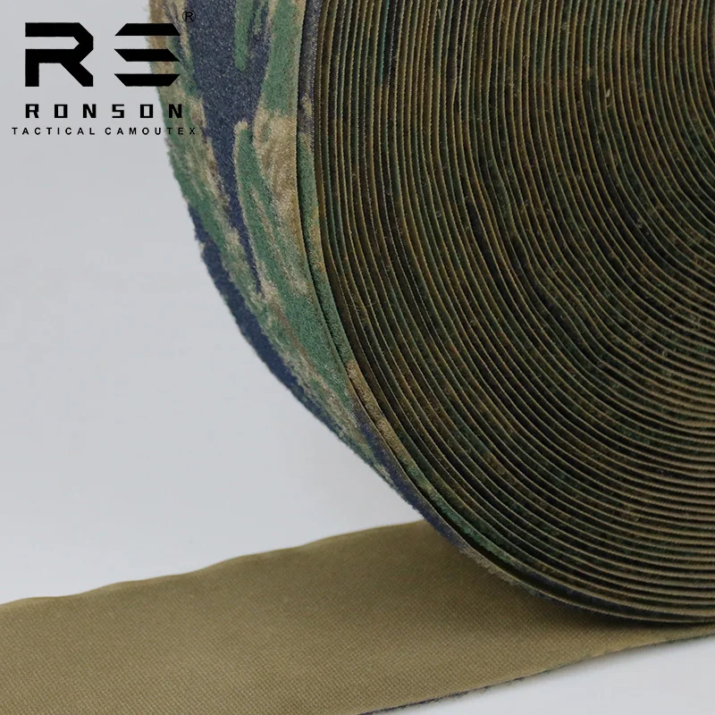 Correas de bucle de camuflaje con punto de tigre verde, accesorios de ropa, 10cm de ancho, 1M de longitud - imagen 4