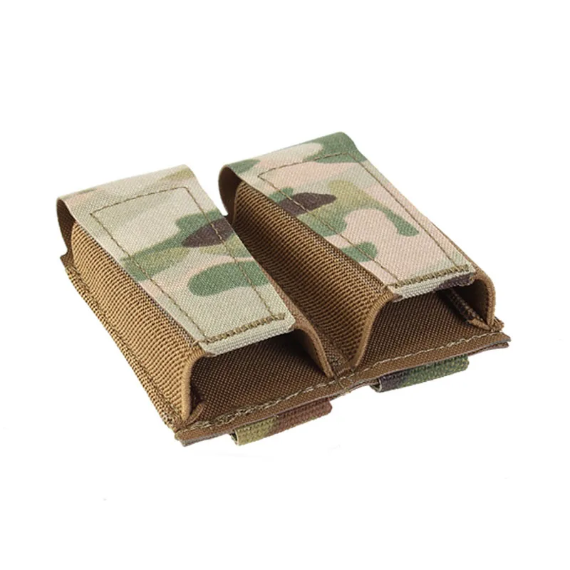 Cinturón táctico doble bolsa Molle de 9MM bolsa para artículos diversos bolsa de partición elástica camuflaje al aire libre - imagen 3