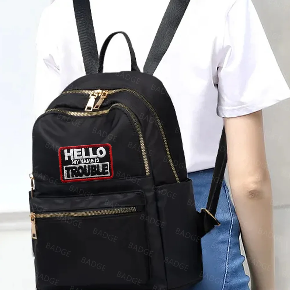 Parche de tela bordado con palabras divertidas, pegatinas de frases motivacionales, apliques de gancho, decoración de gorra de mochila de ropa - imagen 5