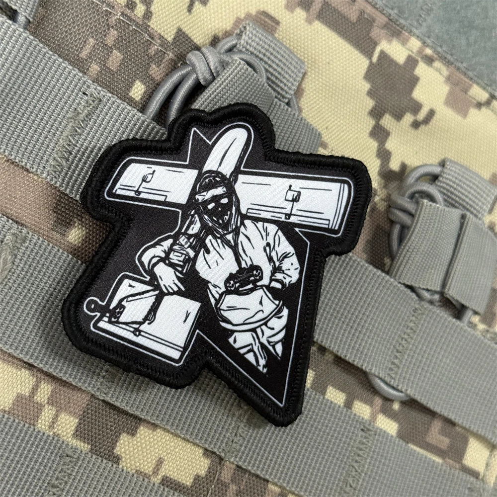 Parche Chevron "Modelador de aviones", insignia de moral táctica, emblema del ejército militar, pegatina para mochila, parches con gancho impreso para ropa - imagen 3