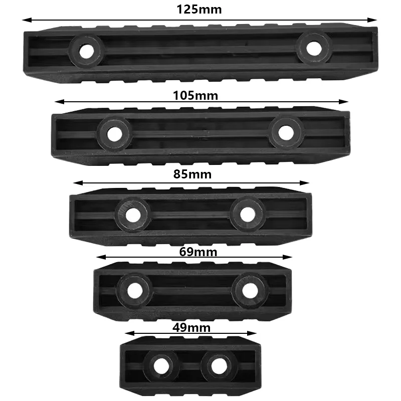 1 Juego (5 uds) guardamanos Picatinny de carril de polímero 3/5/7/9 ranuras para sistema Mlok y Kemod, juego de caza al aire libre, accesorios para pistola de juguete - imagen 4