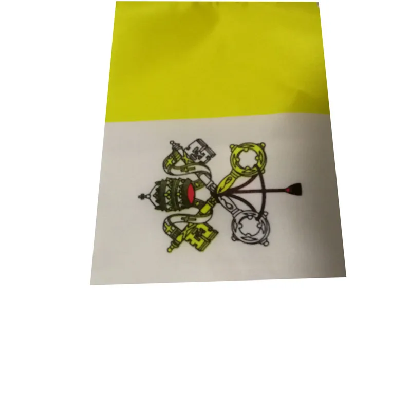 10 unids/lote banderas onduladas a mano del Vaticano 14x21cm bandera de la ciudad del Vaticano al por mayor - imagen 3