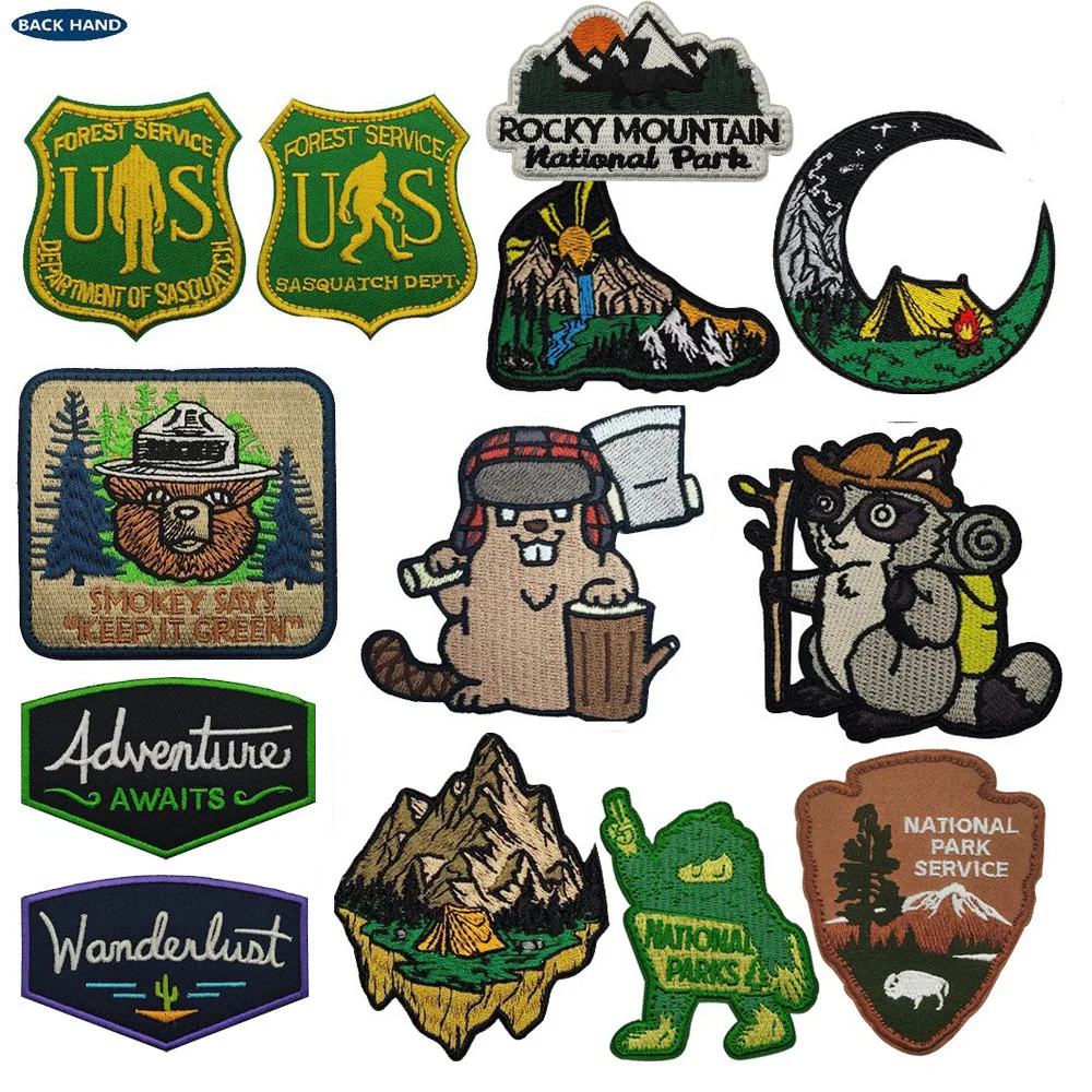 Nuevo diseño montañismo explorar aventura parche bordado 3D todoterreno viaje coche DIY moral brazalete mágico con parche para mochila - imagen 5