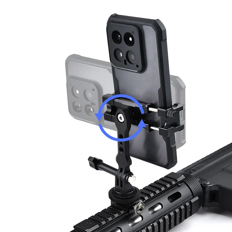 Riel Picatinny táctico de 20mm, soporte para teléfono de estilo militar, soporte Vertical para teléfonos, pistola de juguete Airsoft, Compatible con riel para teléfono móvil - imagen 3