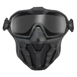 Máscara táctica antivaho ventilador y gafas desmontables Airsoft