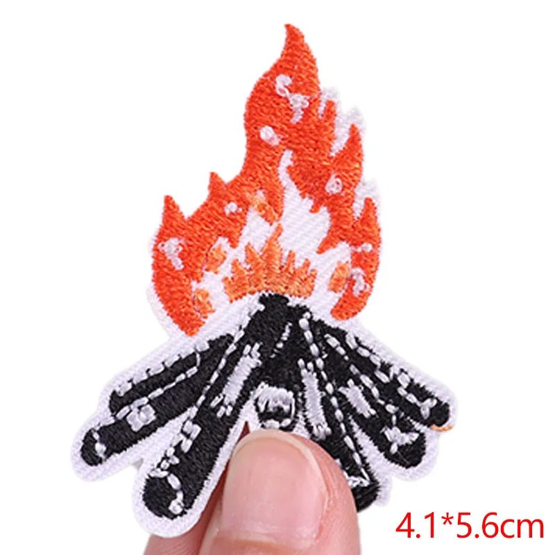 Parche bordado de viaje para acampar al aire libre para ropa, parches para la naturaleza de montaña en Cltohes, parches para planchar para insignias de mochila - imagen 5