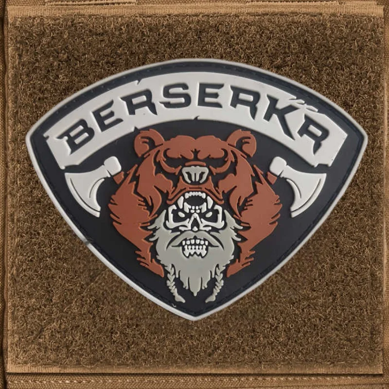 Parche de PVC 3D "Axeman Bear", chaleco táctico, sombreros con gancho y bucle, insignia de moral, mochila, pegatinas decorativas, parches para brazalete para ropa - imagen 5