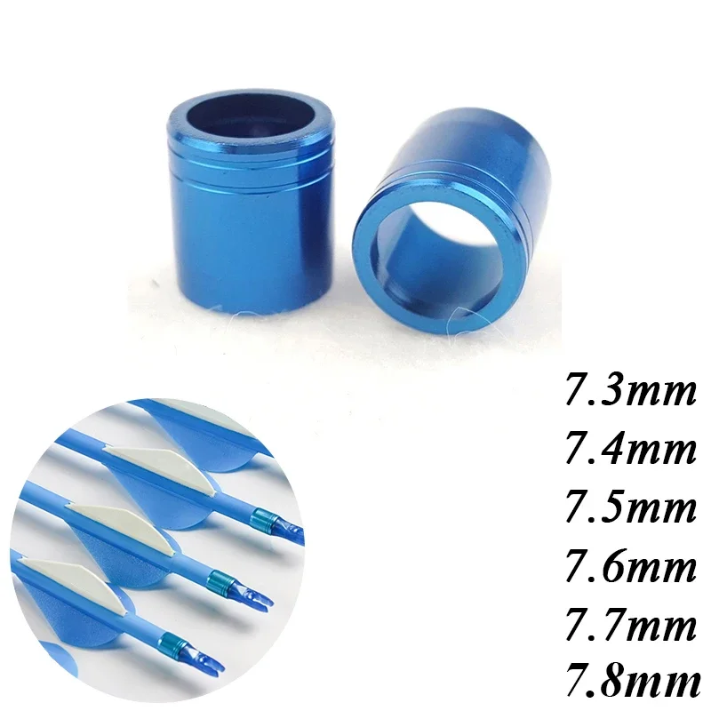 12 Uds. Collares de arco anillo protector de eje de flecha a prueba de explosiones OD 7,3/7,4/ 7,5/7,6/7,7/8,0mm para tiro de caza con arco compuesto - imagen 5