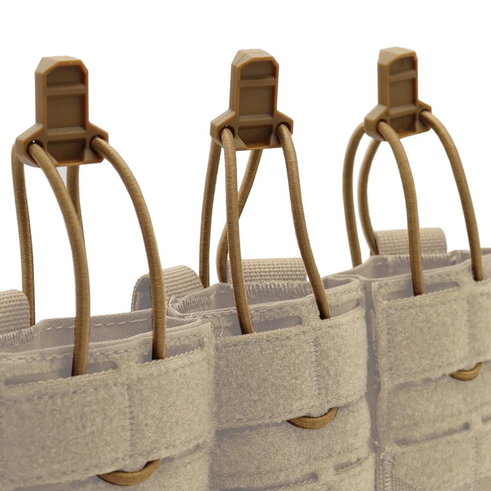 Retenedor de cordón de choque elástico para revista táctica, lengüeta de tracción, correas de retención elásticas de extracción rápida para chaleco con bolsa Mag superior abierta - imagen 4