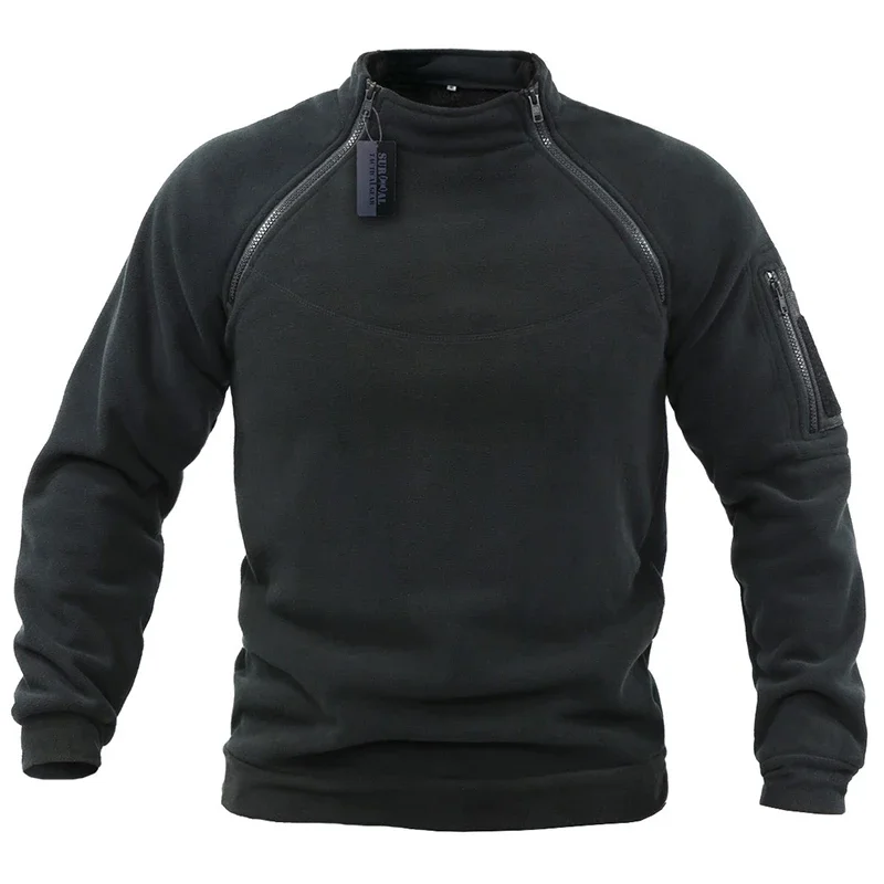 Chaquetas tácticas para exteriores para hombre de EE. UU., ropa de caza, jersey de lana con cremalleras cálidas, abrigos de invierno a prueba de viento, ropa interior térmica - imagen 3