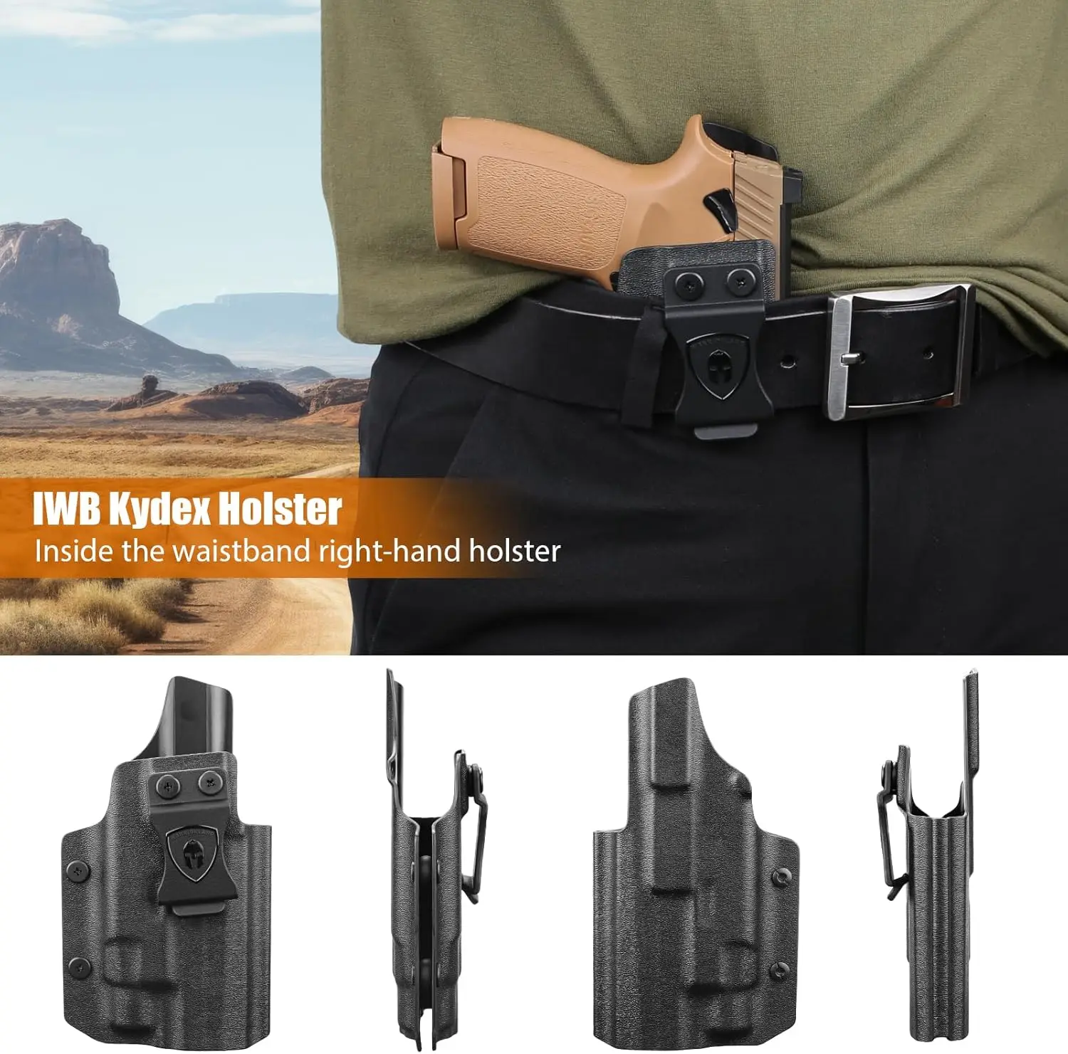 Compatible con Select P320 con TLR-7 X/TLR-7 X HL-X/TLR-7 / TLR / 7A montado, funda solo IWB Kydex, retención de Posi-Click, óptica, mano derecha - imagen 4